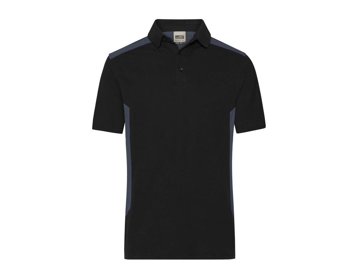 JN Men's Workwear Polo - STRONG - JN1826 black/carbon Gr. 2XL