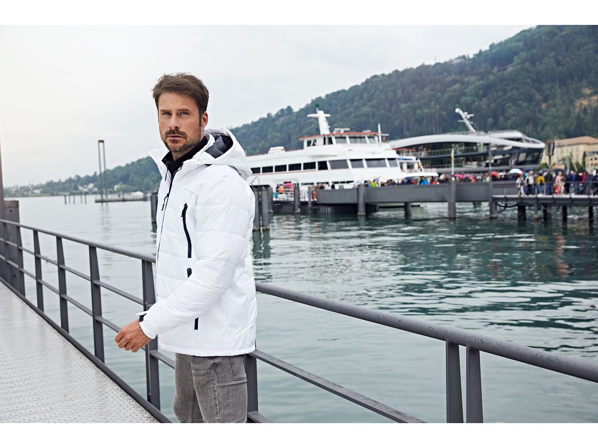 JN Mens Outdoor Hybrid Jacket JN1050 95%PES/5%EL, red, Größe 3XL