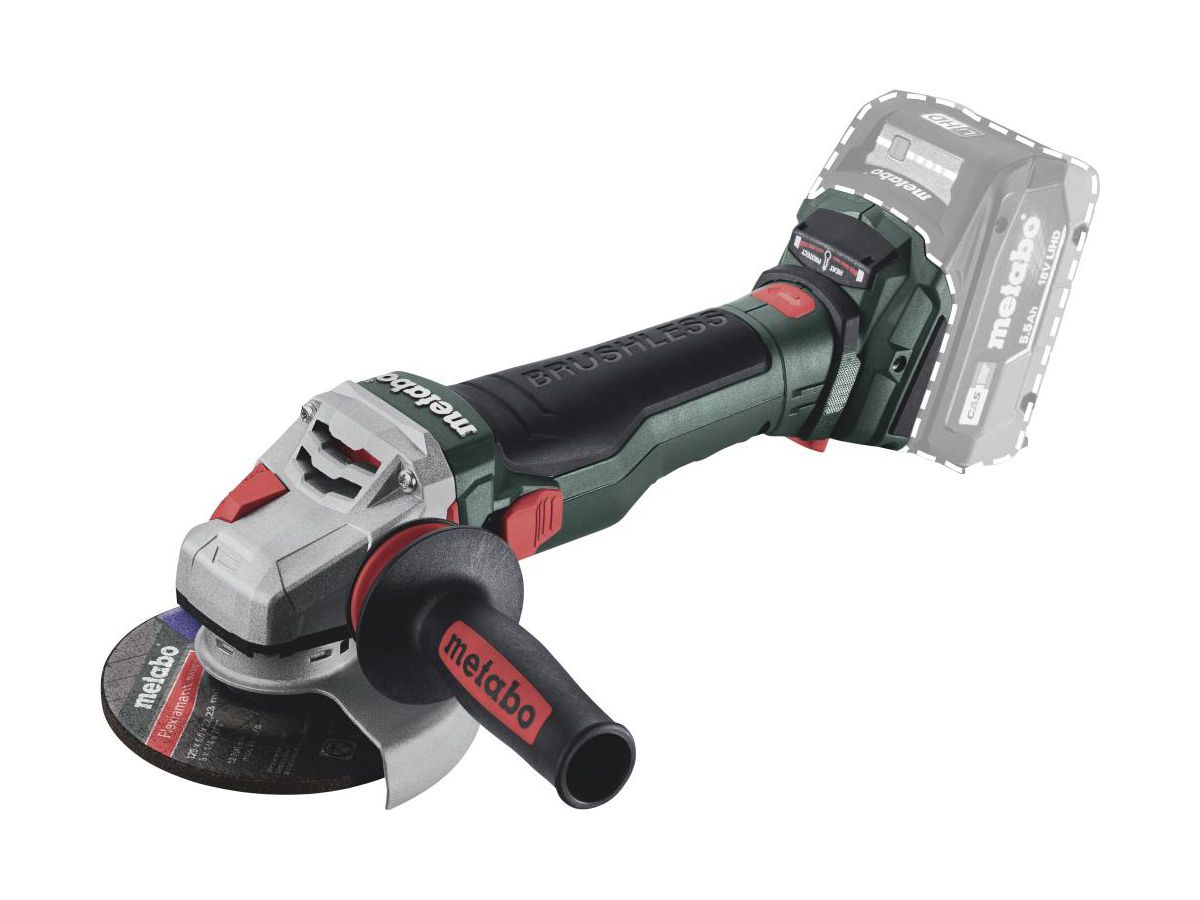 METABO Akku-Winkelschleifer WB 18 LTX BL 15-125 Quick, solo in MetaBox