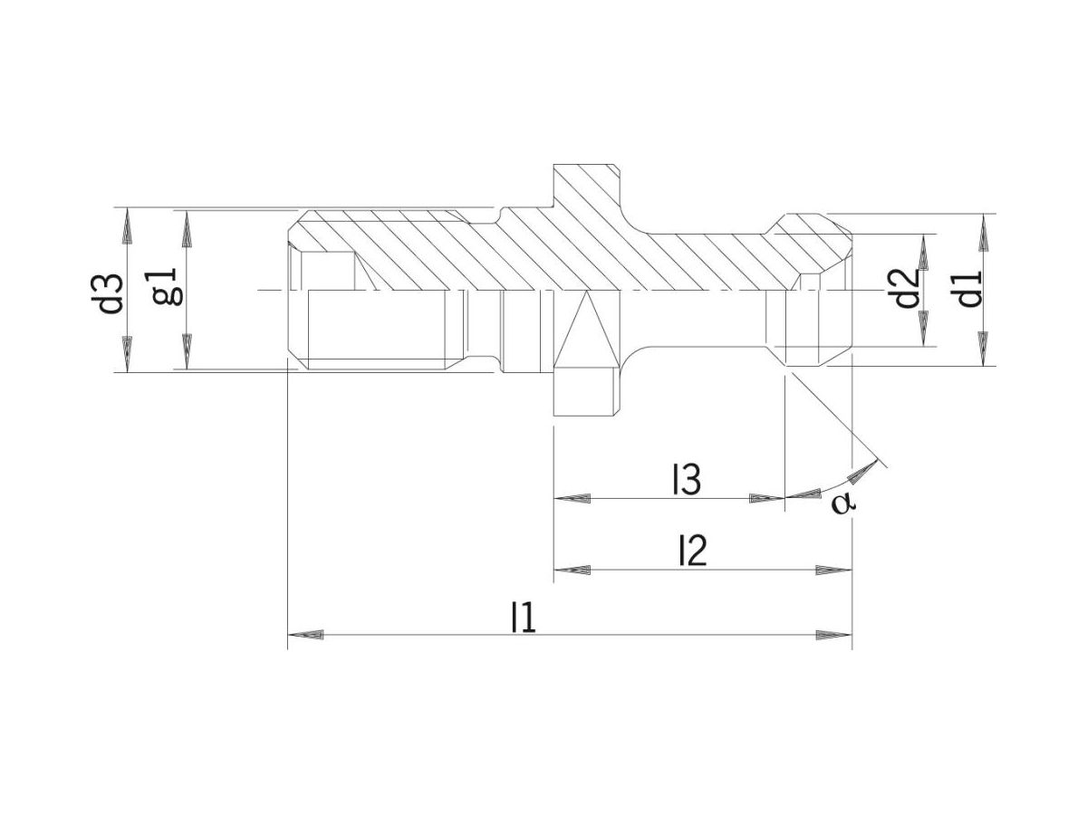 Aantrekbout JISB6339 BT40 60grad. inwend ige koeling HAIMER