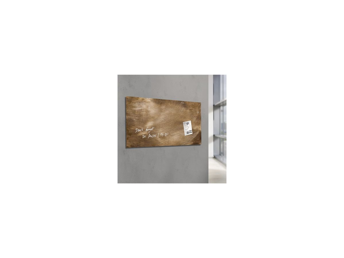 Sigel Multifunktionstafel artverum GL267 910x460x15mm Used-Bronze