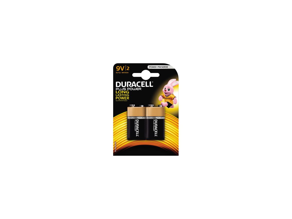 DURACELL Batterie Plus Power 105522 9V 2 St./Pack.
