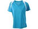 JN Ladies Running-T JN396 100%PES, turquoise/white, Größe M