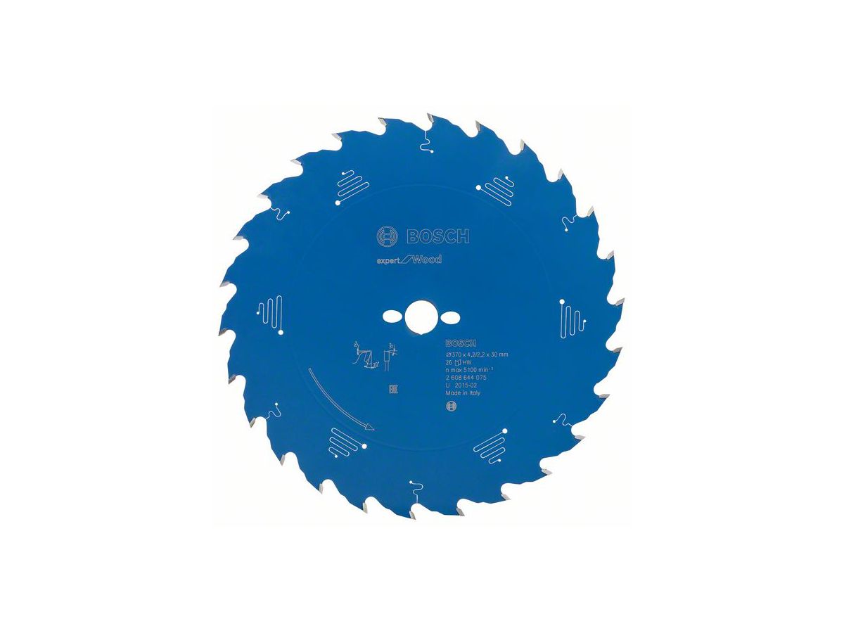 BOSCH Kreissägeblatt Expert for Wood 370x30x4,2/2,2 mm, 26 Z