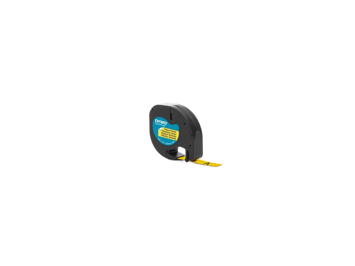 DYMO Schriftbandkassette LetraTag S0721620 12mmx4m sw auf ge