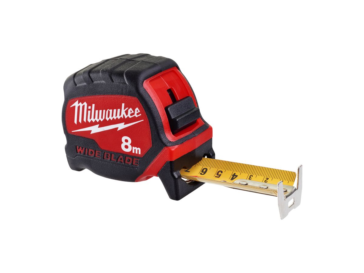 MILWAUKEE Premium-Bandmaß breit 8 m nicht-magnetisch, 33 mm breites Band