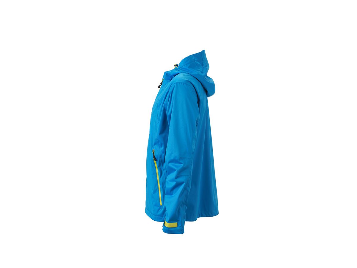 JN1098 Men's Outdoor Jacket Fb. aqua/acid-yellow  Gr. 2XL