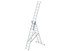 MUNK Alu-Mehrzweckleiter 3 x 9 Sprossen, Leiterlänge 6,7 m