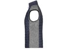 JN Ladies' Knitted Hybrid Vest JN739 light-melange/anthracite-melange Gr. L