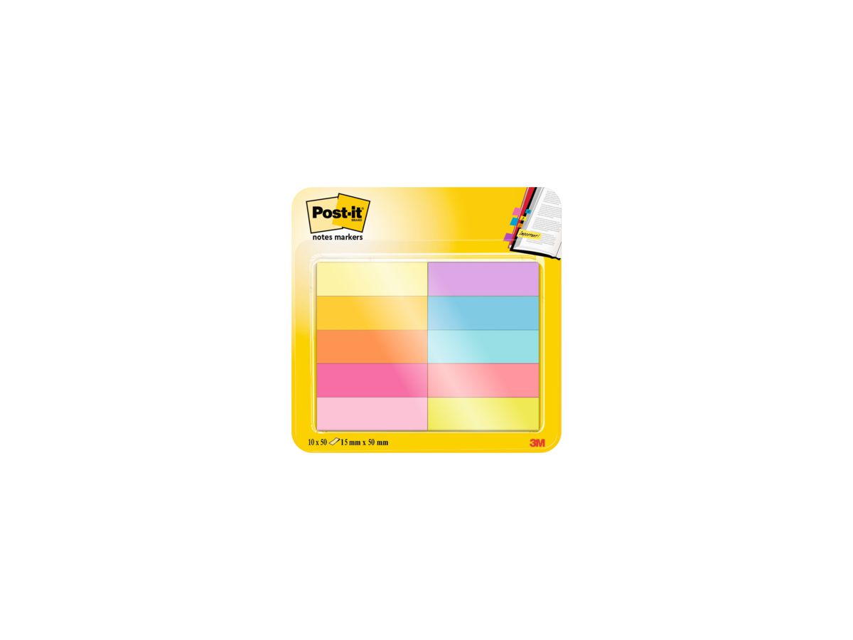Post-it Haftstreifen Page Marker 670-10AB 12,7x44,4mm 10 St./Pack.