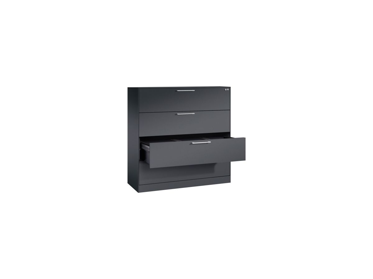 C+P Hängeregistraturschrank Asisto 146021413S10118 A4 3bahnig sgr/sgr