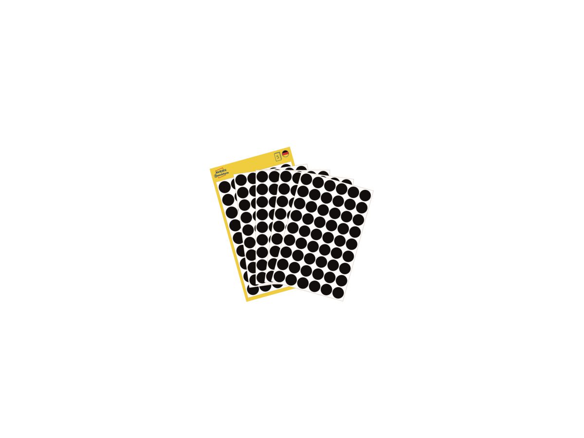 Avery Zweckform Markierungspunkt 3140 12mm schwarz 270 St./Pack.
