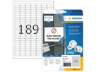 HERMA Haftetikett 10001 25,4x10mm weiß 4.725 St./Pack.