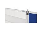 Raumteiler Textil m. T-Fuss, Filz blau 1250x1800x500mm