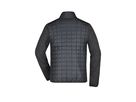 JN Men's Knitted Hybrid Jacket JN742 grey-melange/anthracite-melange Gr. S
