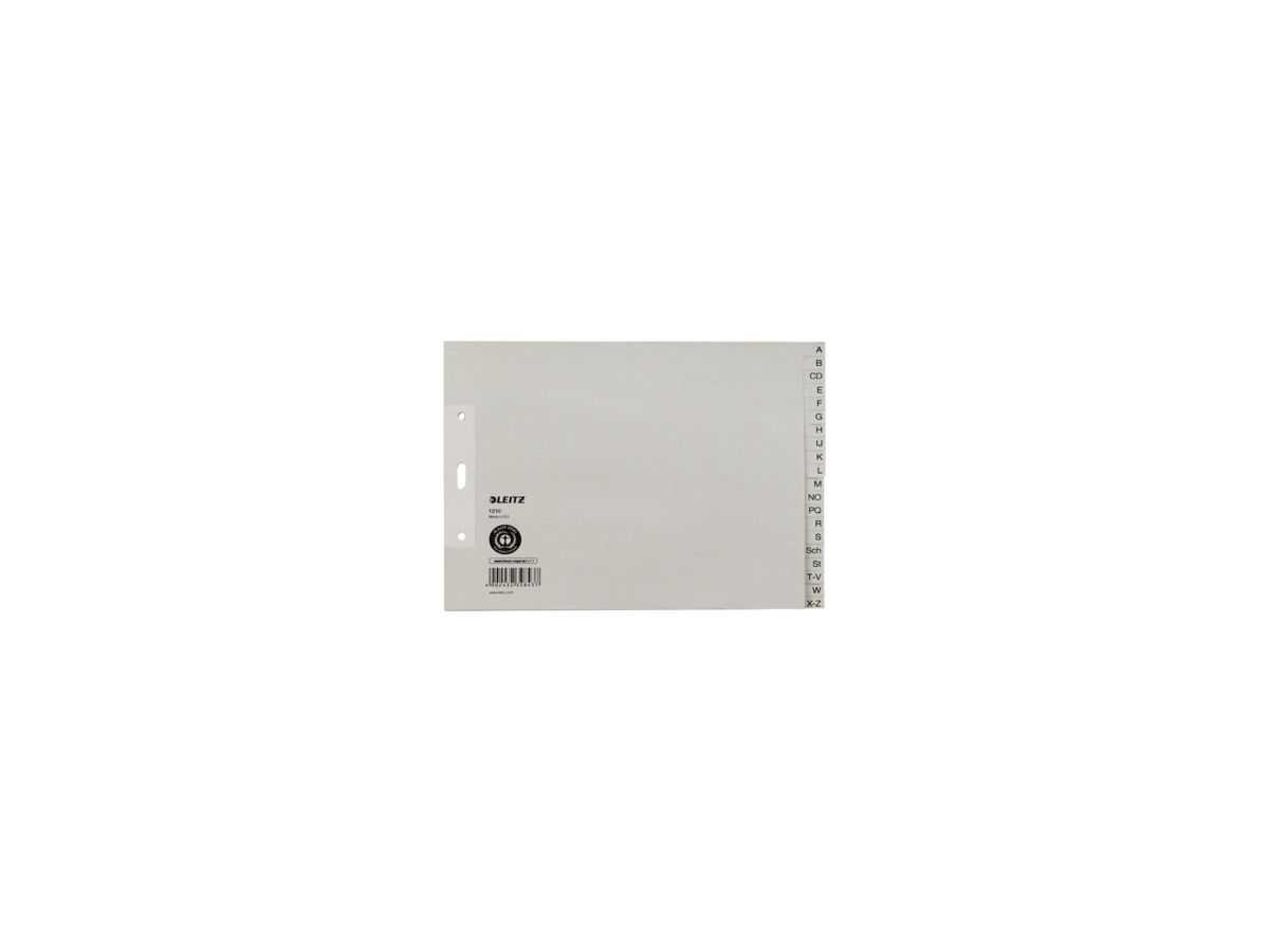 Leitz Register 12100085 A-Z DIN A4 Tauenpapier grau