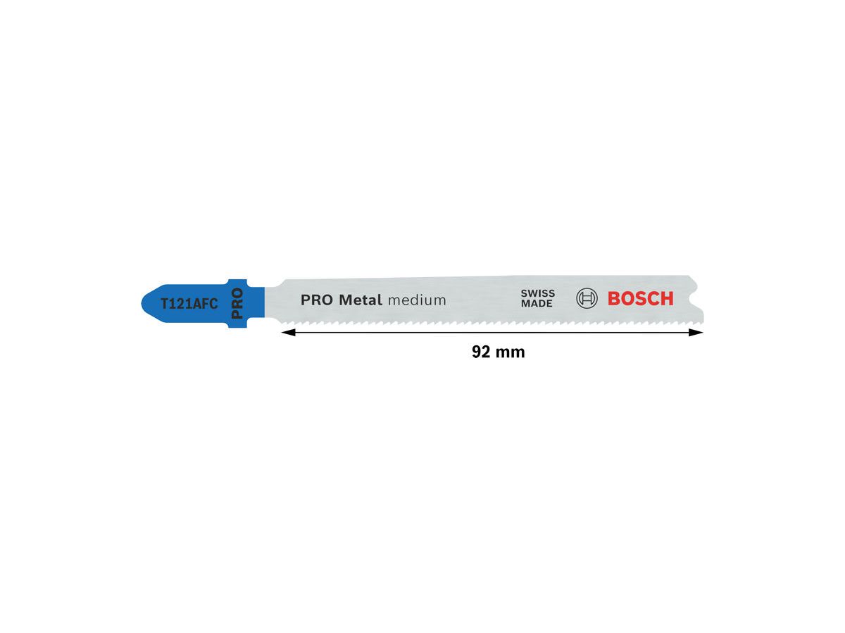 BOSCH Stichsägeblatt-Set PRO Metal medium T121AFC, 92 mm, 2-teilig