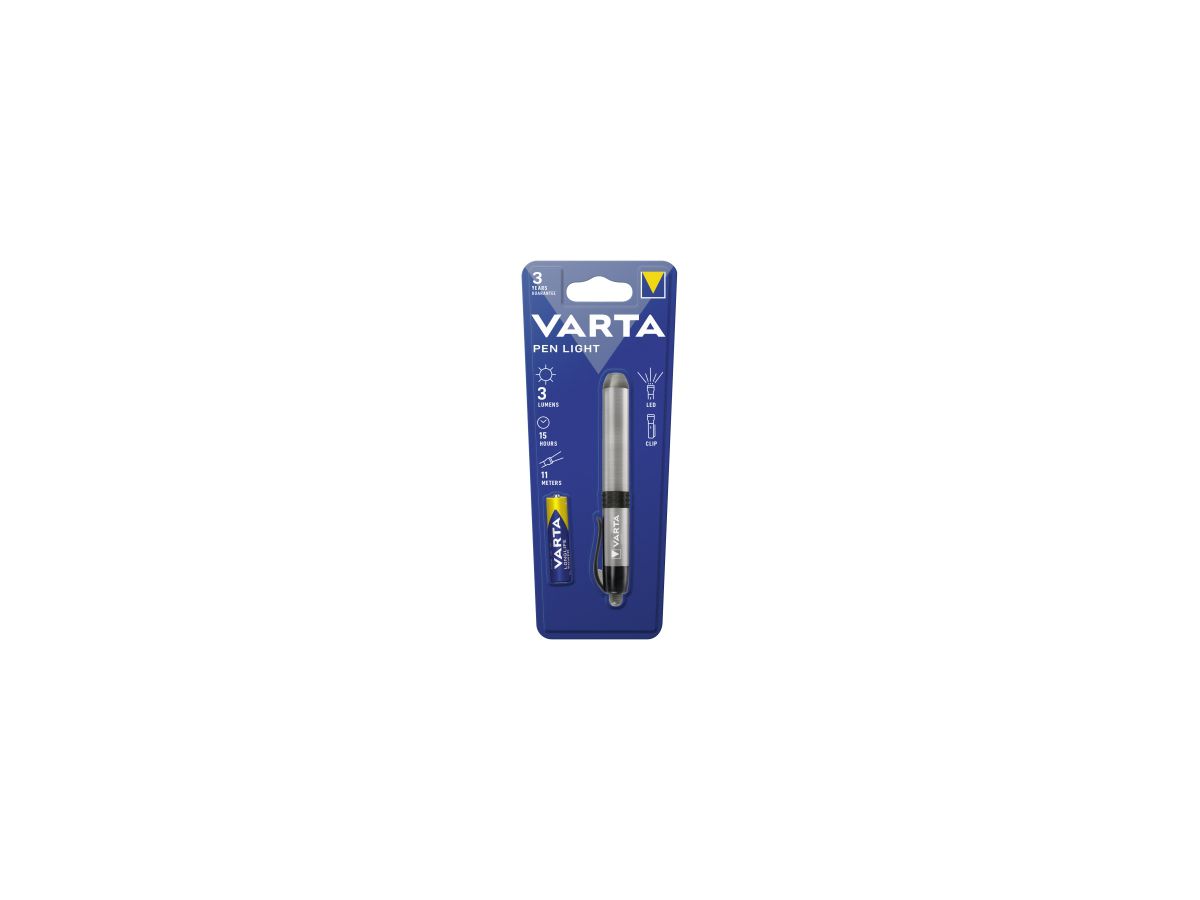Varta Taschenlampe Pen Light 16611101421 LED Aluminium