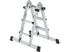 Günzburger Aluminium-Teleskopleiter 4-teilig mit Traverse 4x3 Sprossen 32121