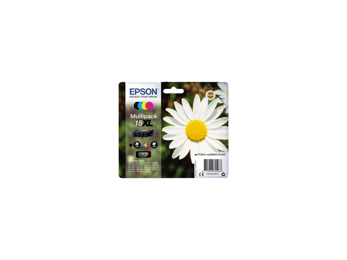 Epson Tintenpatrone C13T18164012 sw/c/m/y 4 St./Pack.