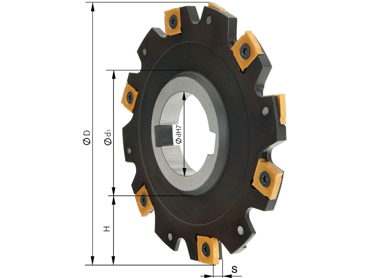 Side milling cut. w/o b. D 160 x12 mm T 16