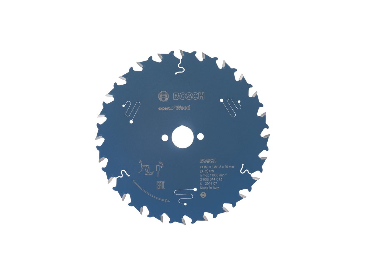 Kreissägeblatt HW Expert 160x20x1,8 24T      Bosch