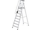 MUNK Aluminium-Stehleiter eins. begehbar m. Plattform,3,90m Ah,8 Stufen