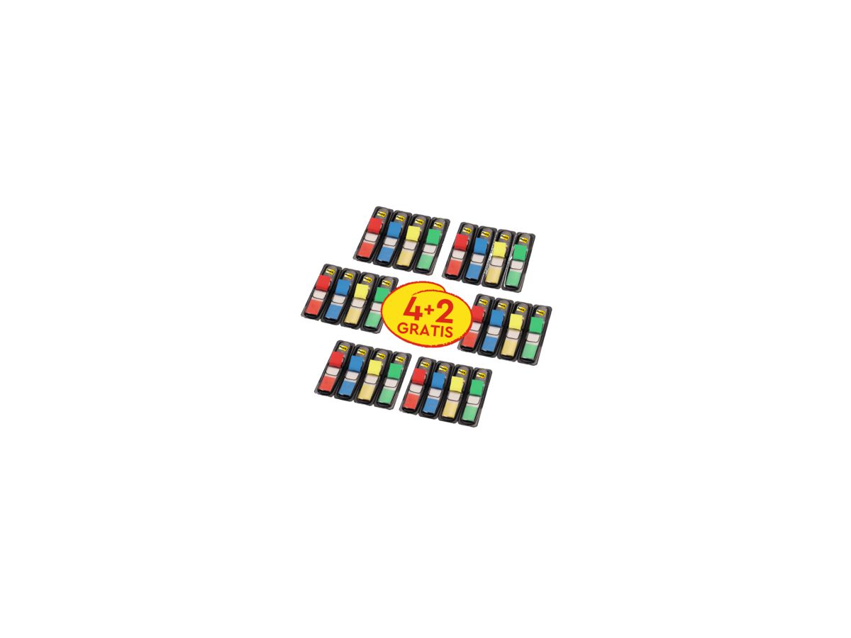 Post-it Haftstreifen Index Mini Promotion 683-4+2 farbig sortiert