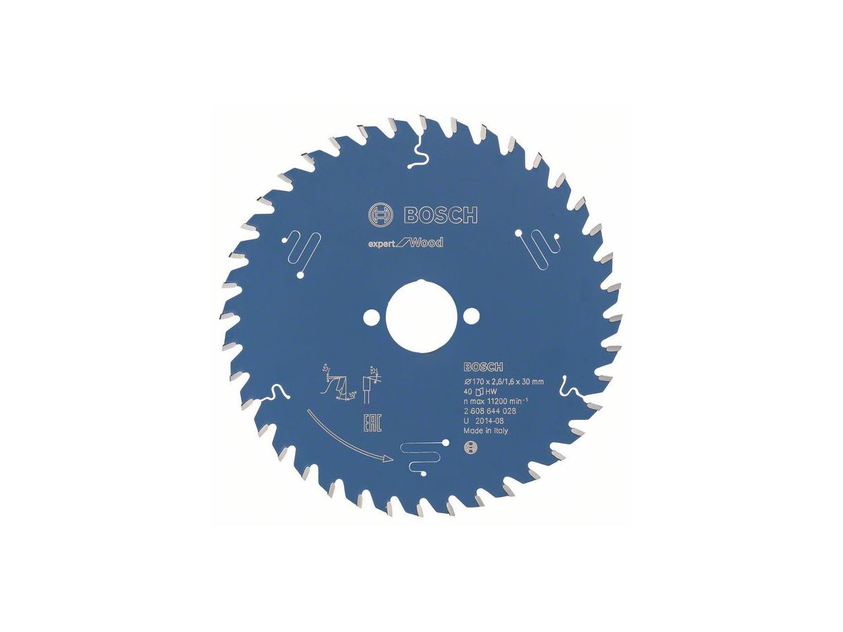 BOSCH Kreissägeblatt 170 2,6/1,6 x30 40Z