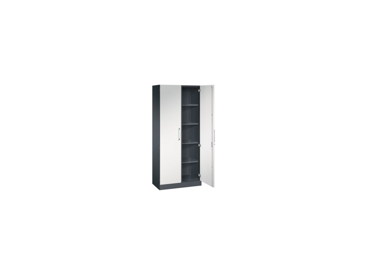 C+P Aktenschrank 141003000S10184 1980x800x435mm sgr/lgr