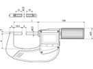 Beugelschroefmaat universeel 40 EWRi-V 0 -25mm set MAHR