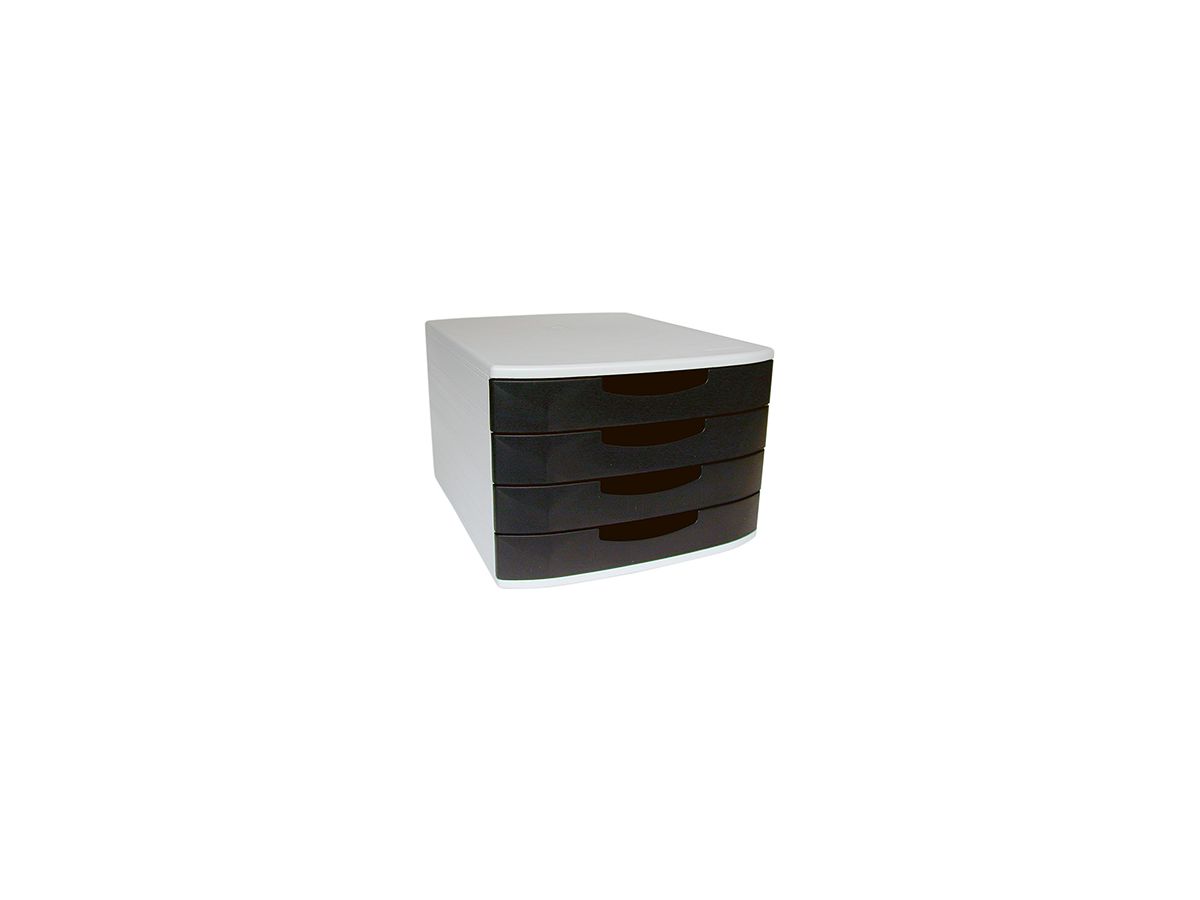 Soennecken Schubladenbox 1555 4geschlossene Schübe schwarz