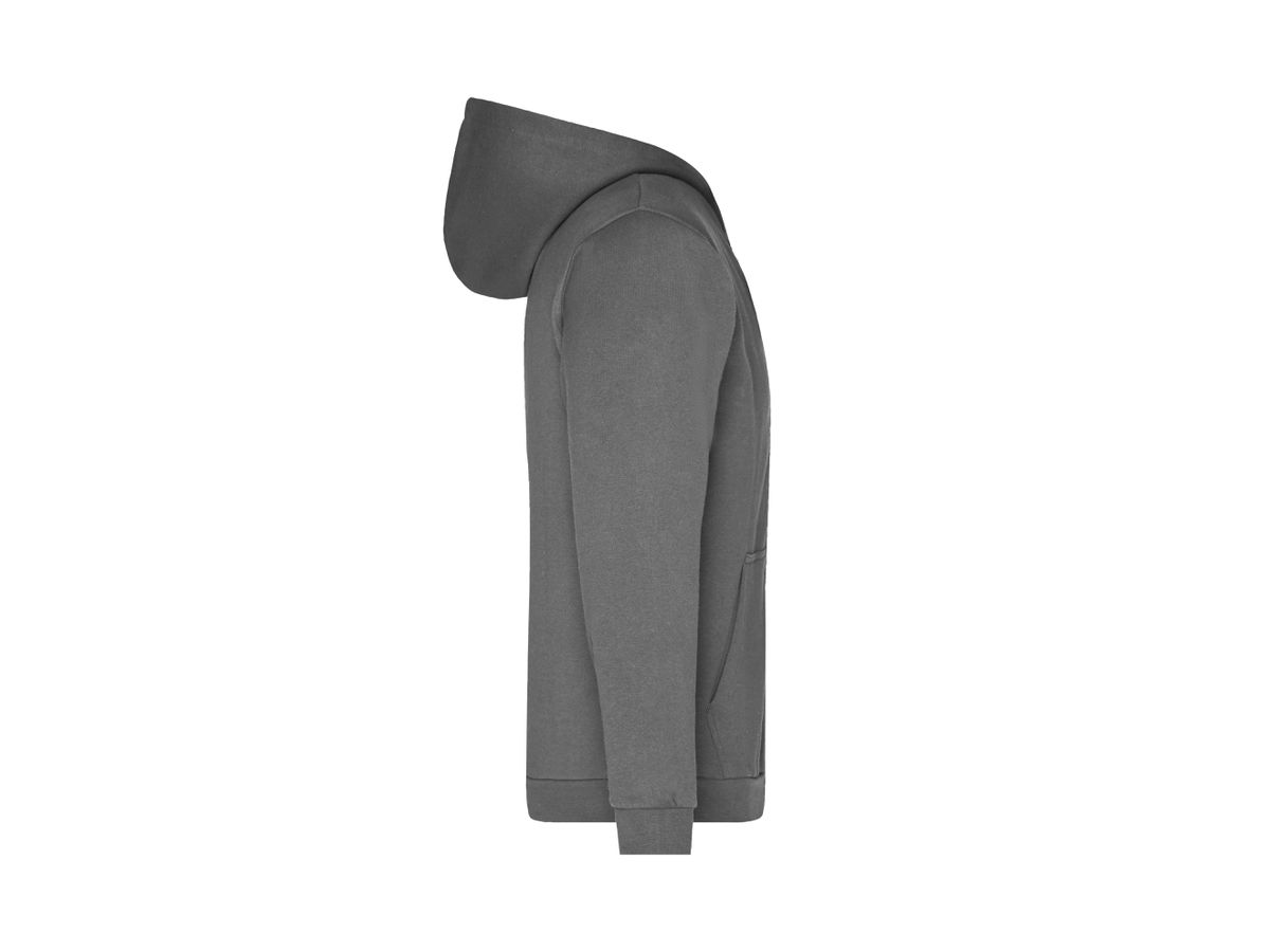 JN Promo Zip Hoody Men JN756 80%BW/20%PES dark-grey Gr. XL