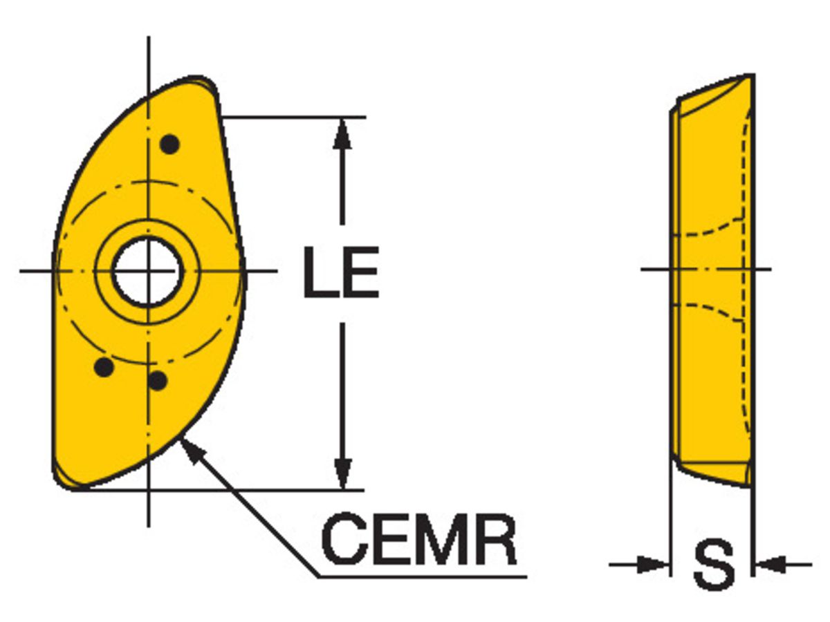 COROMANT CoroMill 216 Wendeplatte für Kugelschaftfräser R216-4007M-M1025