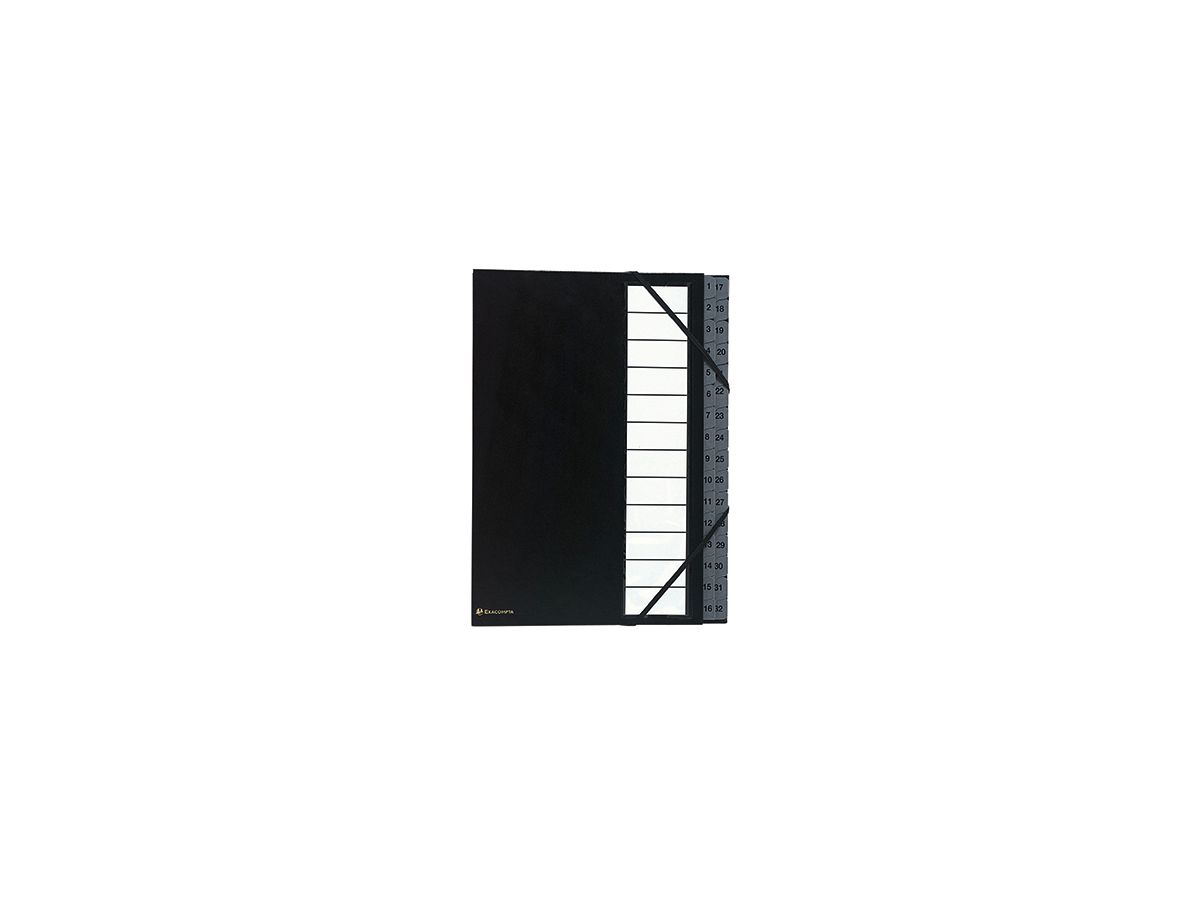 EXACOMPTA Ordnungsmappe Ordonator 32 Fächer bedruckt 1-32 schwarz