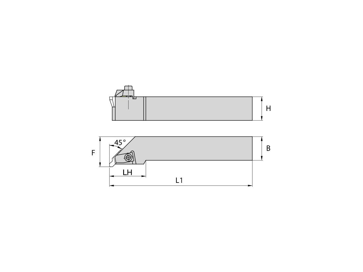 KENNAMETAL NRL2525M3 TOP NOTCH KLEMMHALTER W25,0MM L150,0MM