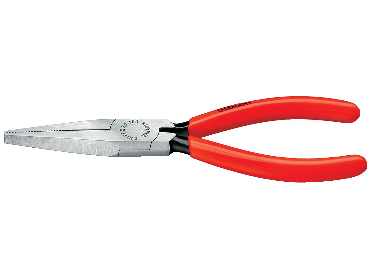 Long nose pliers style 1 160MM FLAT JAWS KNIPEX