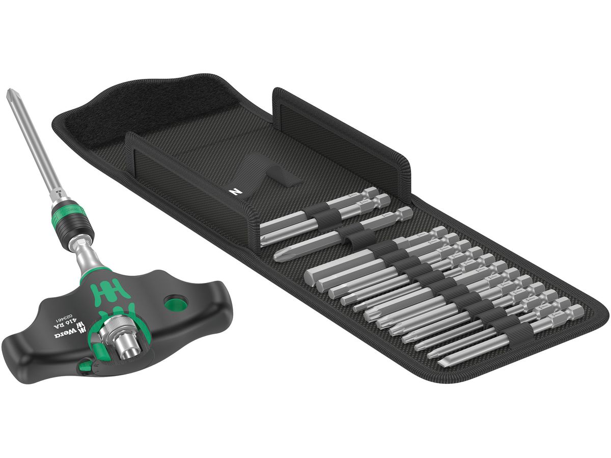 WERA Steckschlüsseleinsatz-Sortiment Kraftform Kompakt 400 RA Set 1, 17-tlg