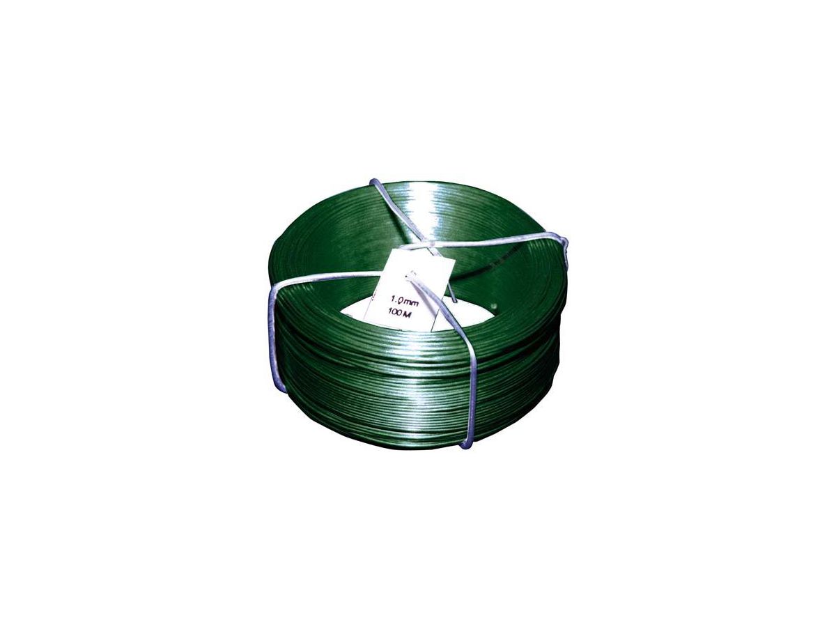 Drahtspinne PVC grün 1,4/0,9 mm x  50 m