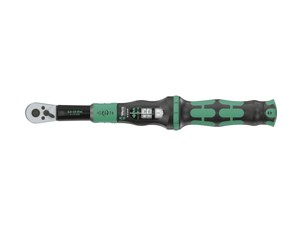 WERA Drehmomentschlüssel Click-Torque Lock A5 2,5-25Nm 1/4"