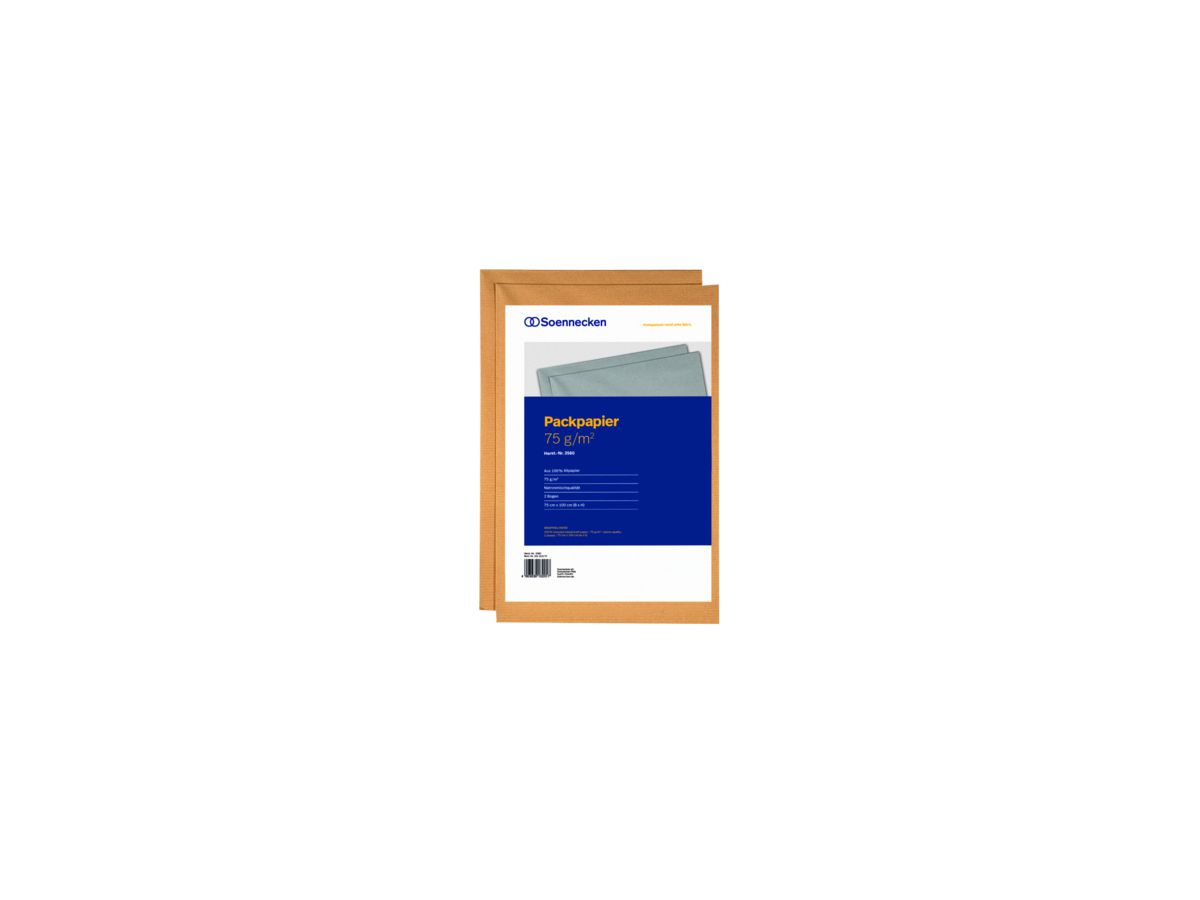 Soennecken Packpapier 3560 75x100cm 75g Recyclingpapier 2 Bg./Pack.