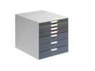 DURABLE Schubladenbox VARICOLOR 7 760727 7Schubfächer grau/farbig
