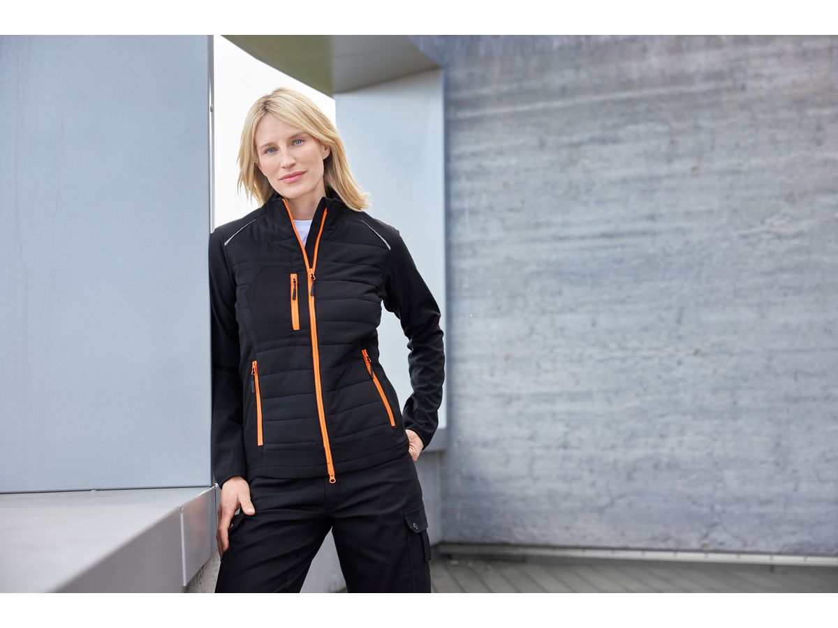 JN Ladies' Hybrid Jacket JN1819 carbon/carbon Gr. XS