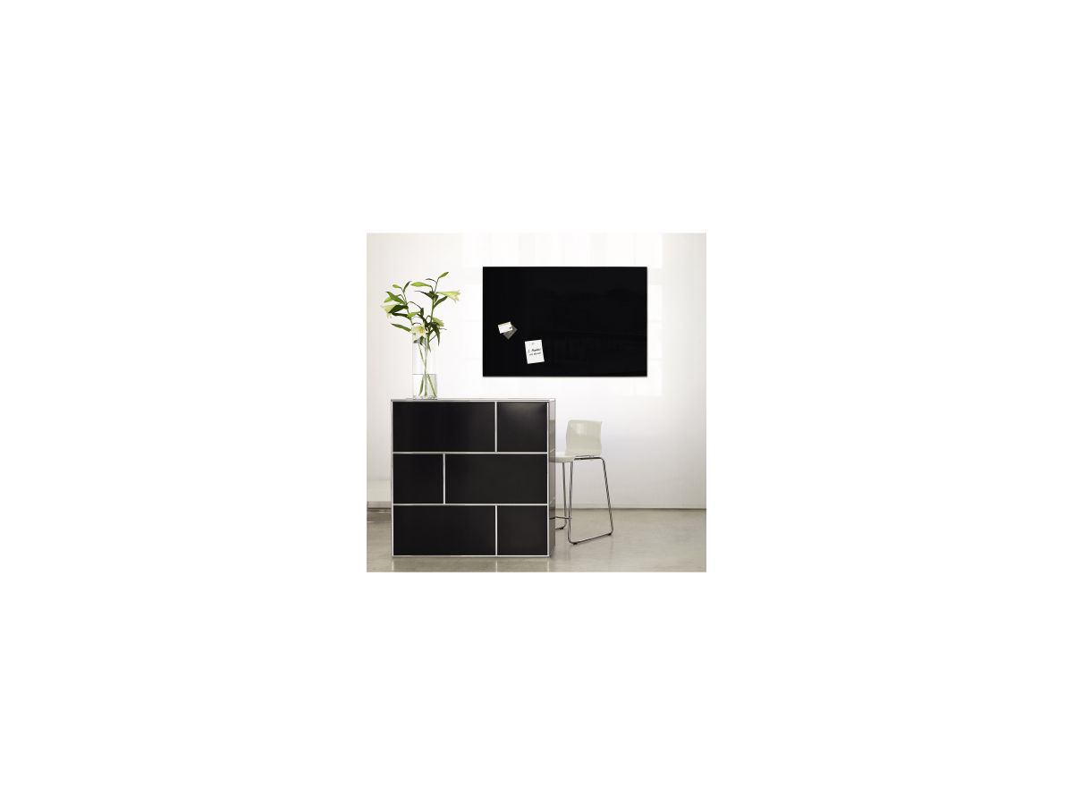 Sigel Multifunktionstafel artverum GL130 78x48cm Glas schwarz