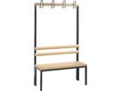 C+P Gard.-bank BASIC einseitig, 4 Füße 1710x1000x403mm, Holz, 4 Haken
