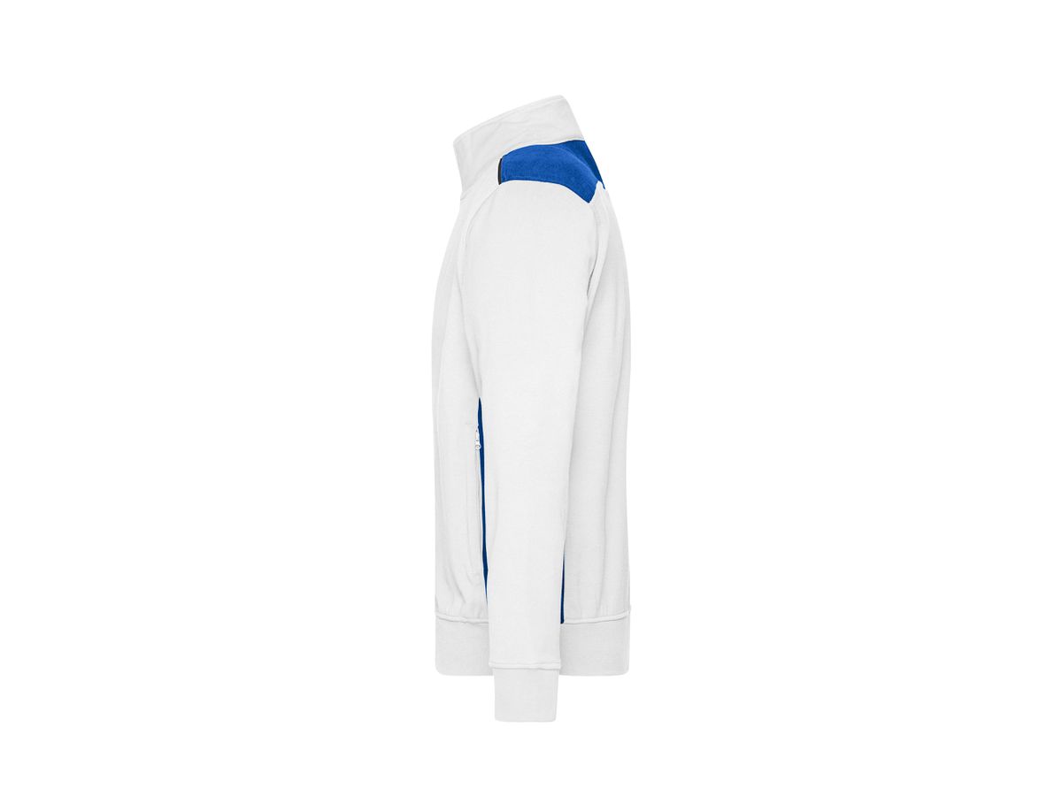 JN Herren Sweat-Jacke JN870 white/royal, Größe XL