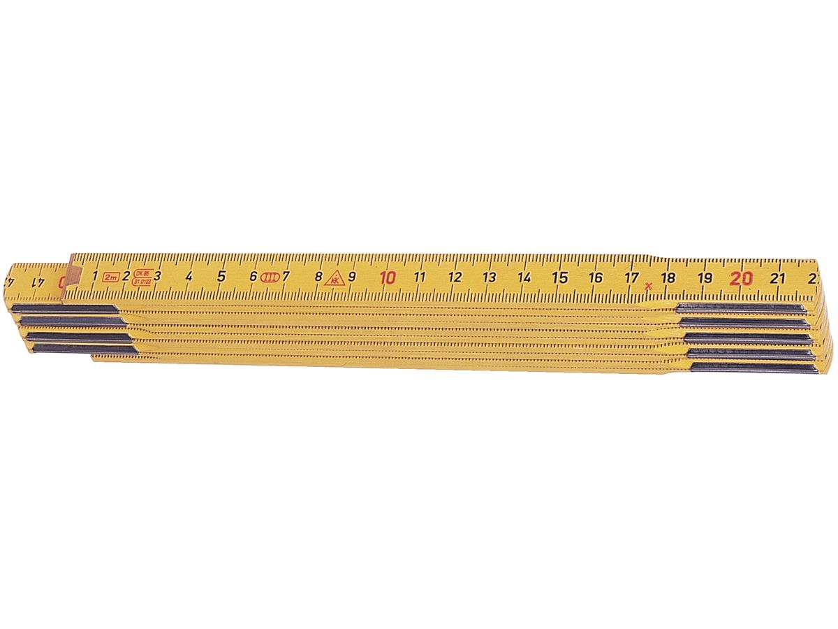 Hinged ruler wood yellow 2mx17mm Hultafors
