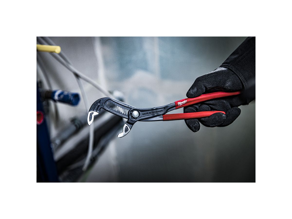 MILWAUKEE Wasserpumpenzange 250 mm mit Druckknopfverstellung