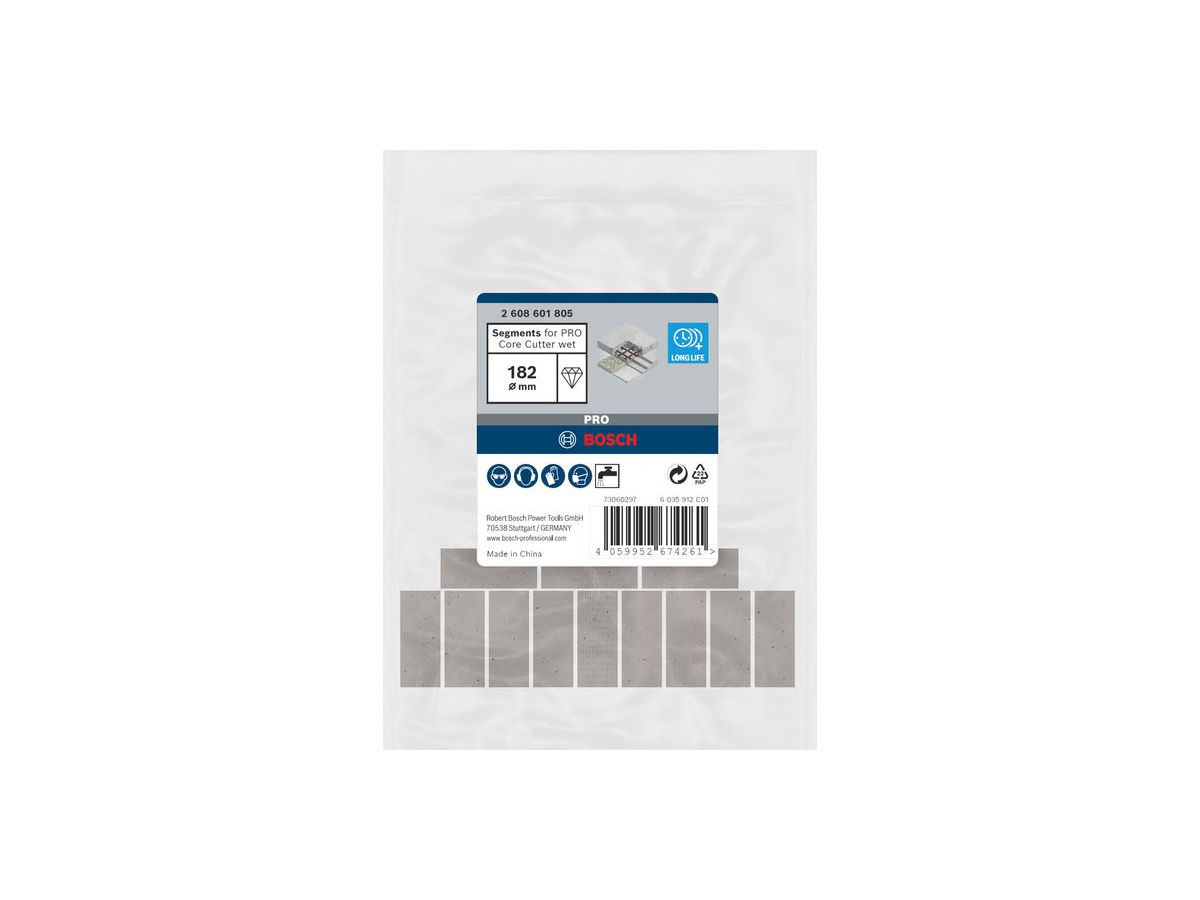 BOSCH Segmente für Diamantbohrkrone PRO 182 mm