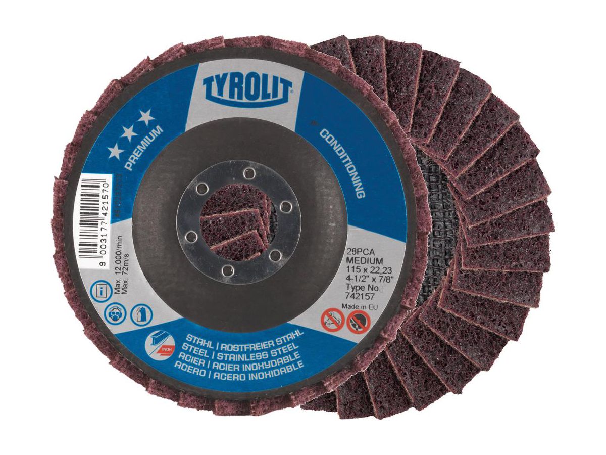 Tyrolit Fächerschleifscheibe Vlies SCM-A 125x22mm medium